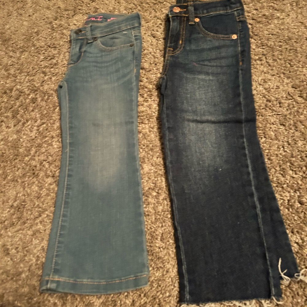 Kids Straight Leg Jeans in Light and Dark Blue